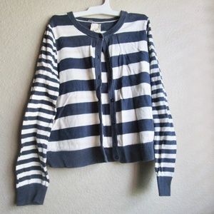 Land's End Thick Striped Beach Cardigan